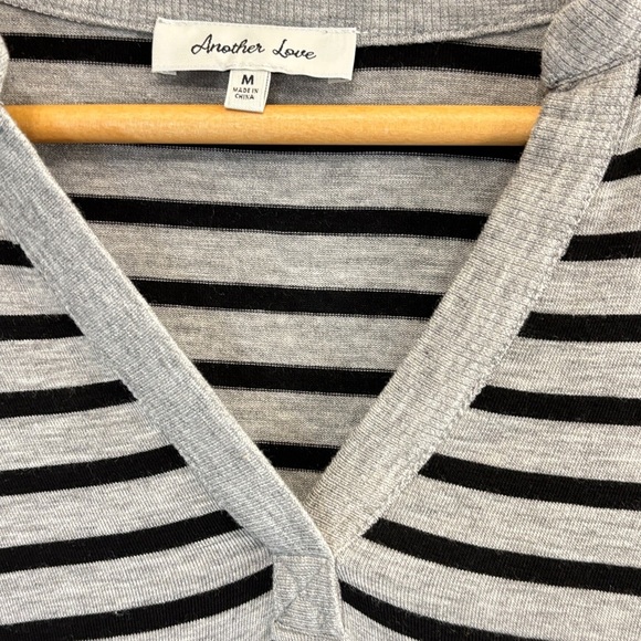 Another Love Black and Gray Relaxed Long Sleeve Tee - Picture 3 of 5